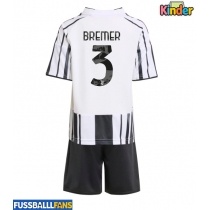Juventus Gleison Bremer #3 Heimtrikotsatz Kinder 2025-26 Kurzarm (+ Kurze Hosen)